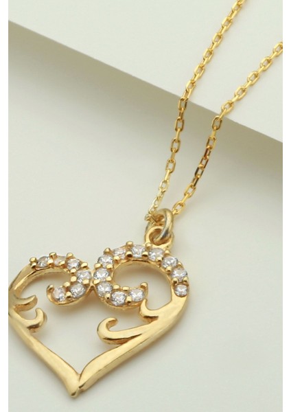 925 Ayar Gümüş Kalpli Kolye