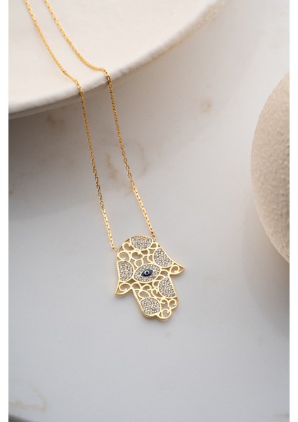 925 Ayar Gümüş Fatma Ana Eli Kolye fırsatları