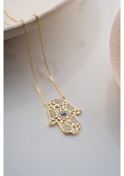 925 Ayar Gümüş Fatma Ana Eli Kolye indirimleri