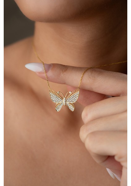 925 Ayar Gümüş Kelebek Kolye fiyatları