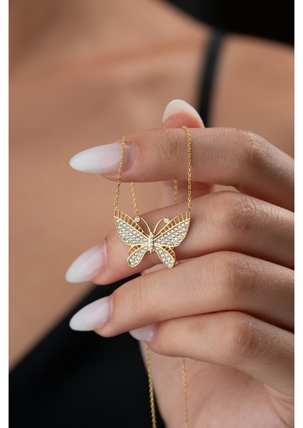 925 Ayar Gümüş Kelebek Kolye modelleri