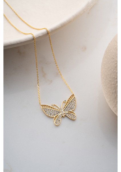 925 Ayar Gümüş Kelebek Kolye fırsatları