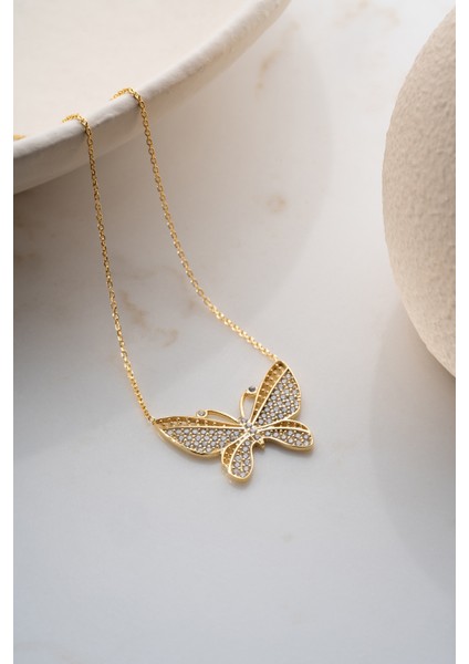 925 Ayar Gümüş Kelebek Kolye indirimleri