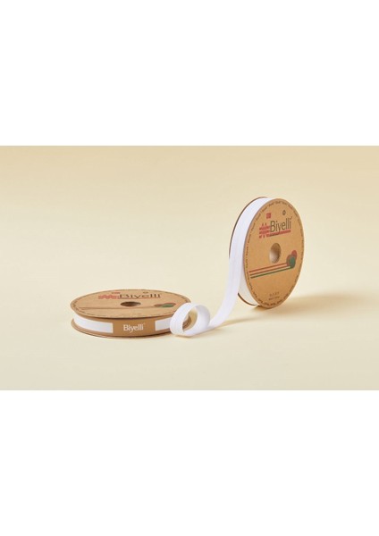 Biye Katlı D01 Beyaz 2 cm 25 Metre %65 %35 Polyester