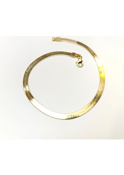 3.7mm Ezme Balık Sırtı Italyan Bileklik Künye 14 Ayar Altın Hd Videolu modelleri