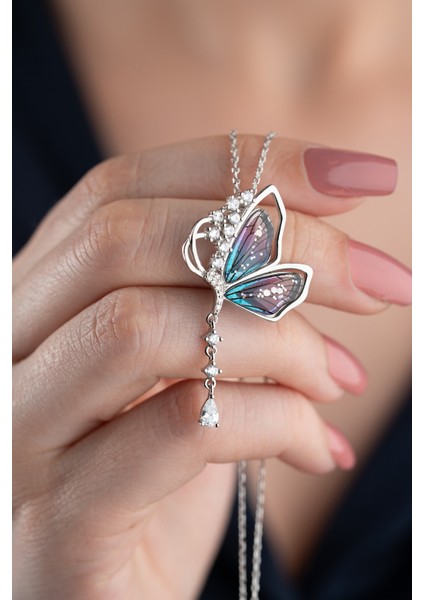 925 Ayar Gümüş Kelebek Kolye fiyatları