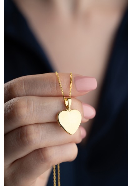 925 Ayar Gümüş Kalp Resimlik Kolye fiyatları