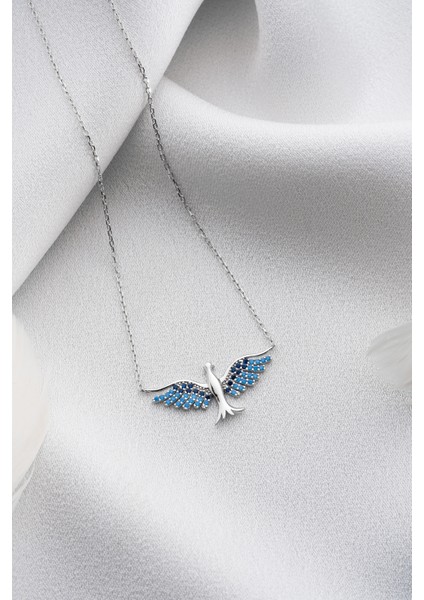 925 Ayar Gümüş Zirkon Taşlı Anka Kuşu Kolye