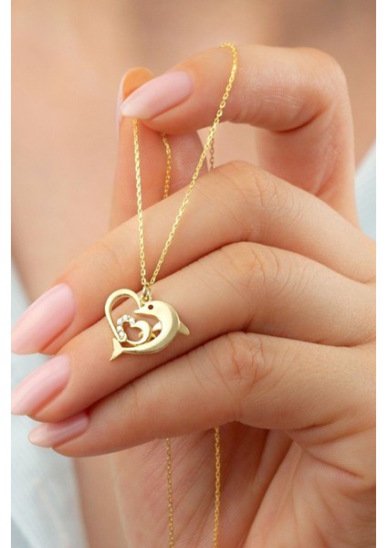 925 Ayar Gümüş Yunuslu Kalp Kolye fiyatları