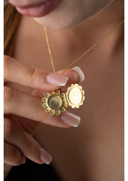 925 Ayar Gümüş Resimlik Papatya Kolye modelleri