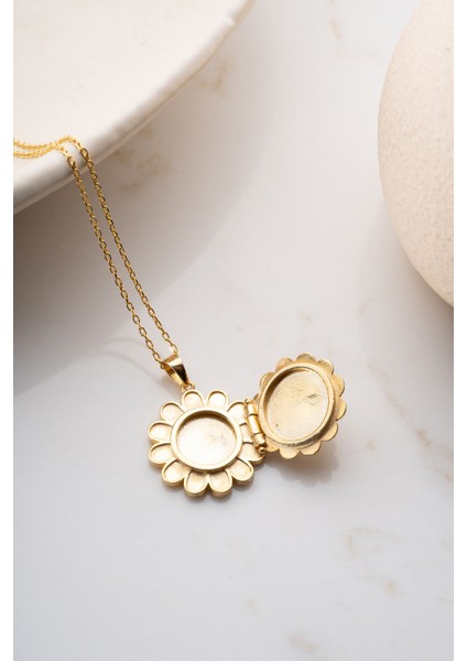 925 Ayar Gümüş Resimlik Papatya Kolye