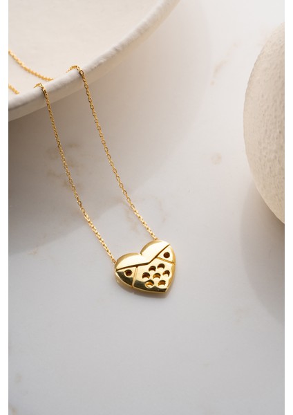 925 Ayar Gümüş Isim Yazılabilen Kalp Kolye