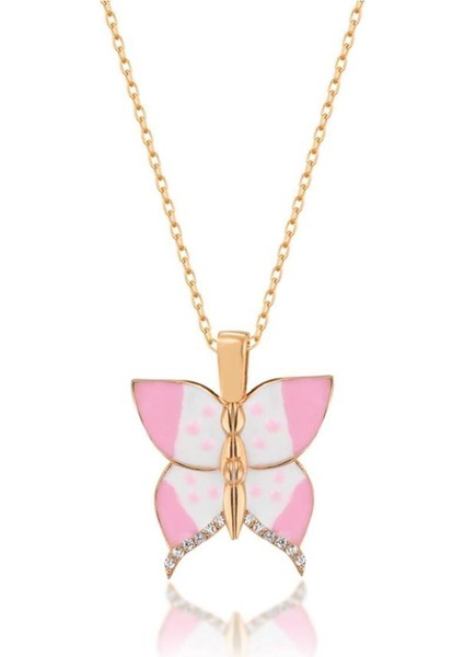 925 Ayar Kelebek Açılabilen Isimli Gümüş Kolye