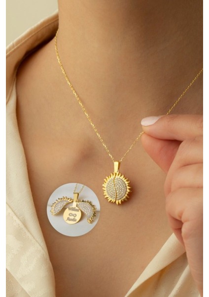 925 Ayar Gümüş Isimli Açılan Güneş Kolye modelleri