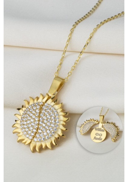 925 Ayar Gümüş Isimli Açılan Güneş Kolye fırsatları