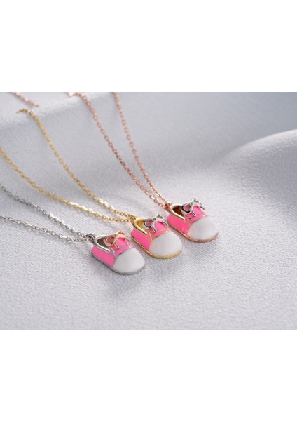 925 Ayar Gümüş Gold Mineli Bebek Patiği Kolye indirimleri