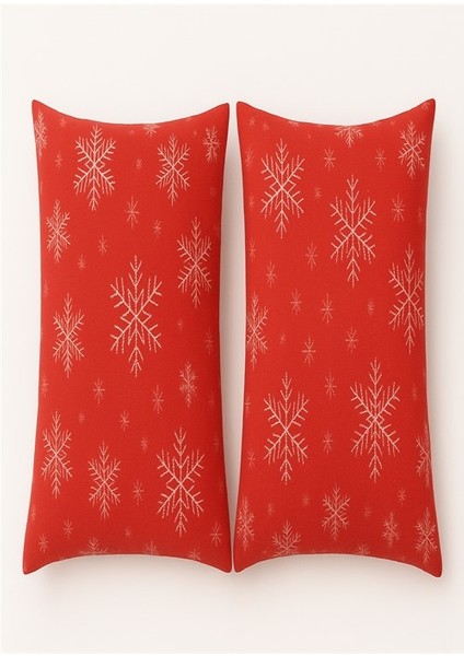 Kapaklı Yastık Kılıfı (2 Adet) 50 x 70 cm Kar Tanesi