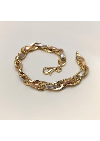 7.0mm Palamut Haloy Bileklik Künye 14 Ayar Altın Hd Videolu fırsatları