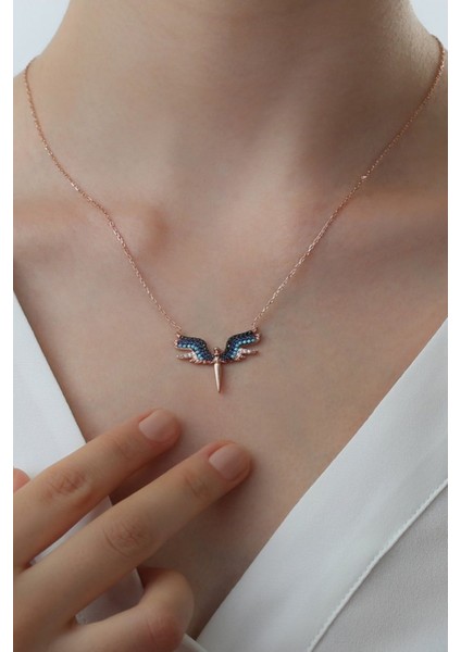 925 Ayar Gümüş Taşları Renkli Mikail Kolye modelleri