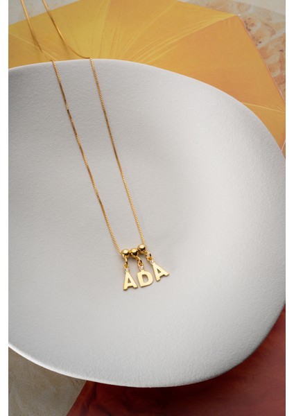 925 Ayar Gümüş Kişiye Özel Taşlı Isim Kolye