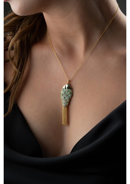 925 Ayar Gümüş Zincirli Balık Kolye