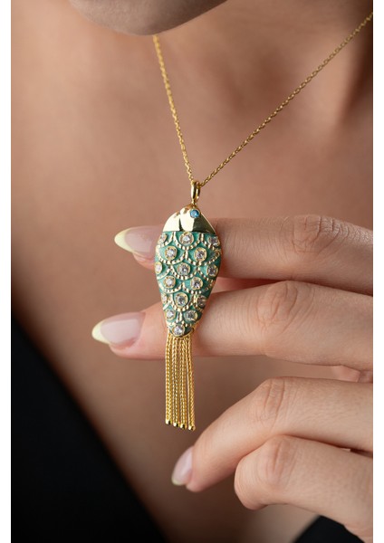 925 Ayar Gümüş Zincirli Balık Kolye fiyatları