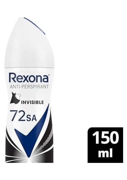 Rexona Kadın Sprey Deodorant Invisible Beyaz Iz Sarı Leke Karşıtı 150 ml