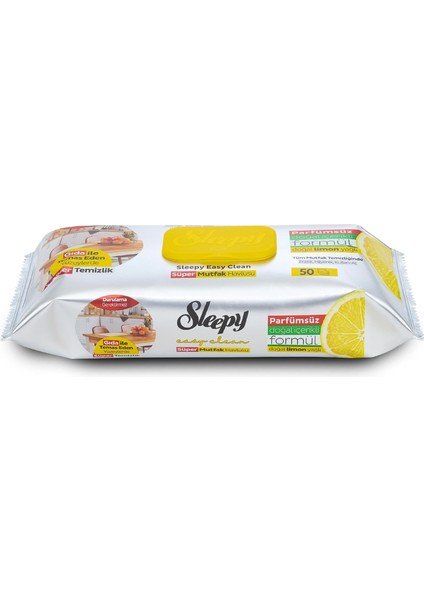 Sleepy Easy Clean Süper Yüzey Temizlik Mutfak Havlusu&mendili Limon Yağlı 50 Yaprak fiyatları