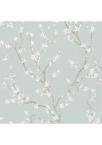 RMK11272WP Tapete Mit Kirschblütenmotiv, Zum Abziehen Und Aufkleben, Blau