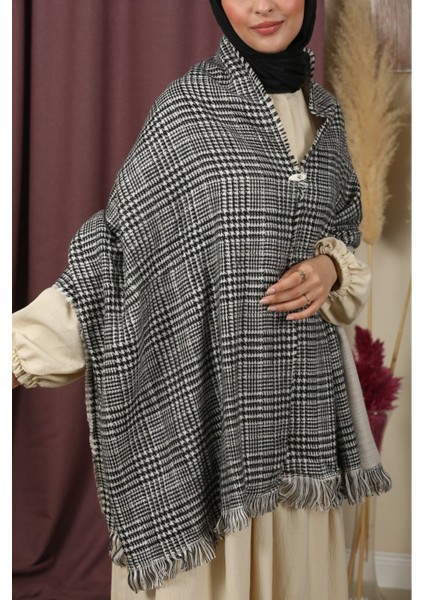 Çift Taraflı Ekose Kışlık Omuz Şalı modelleri