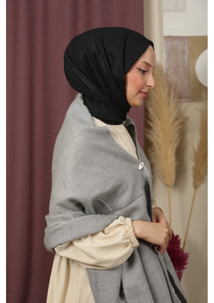 Çift Taraflı Düz Renk Kışlık Omuz Şalı modelleri