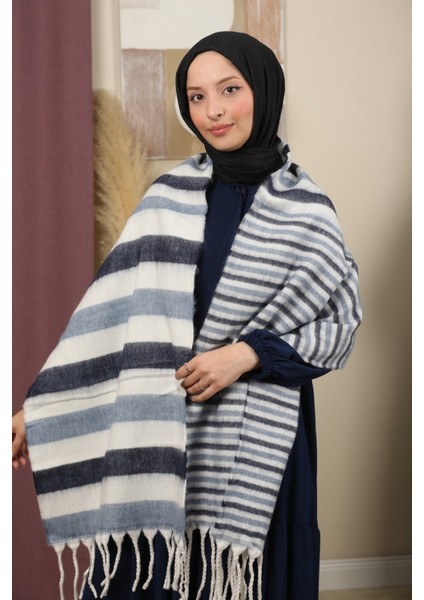 Çift Taraflı Kışlık Omuz Şalı modelleri