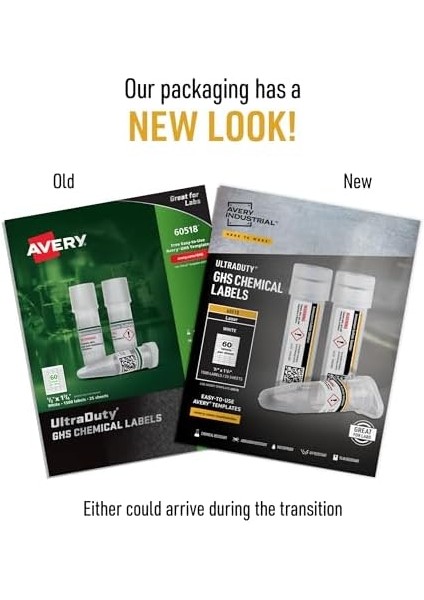 Için Ultra Zorunlu Ghs Kimyasal Etiketten /led Yazıcı, Su Geçirmez, Uv-Dayanıklı, 600 Paket.5 x 1.75" modelleri