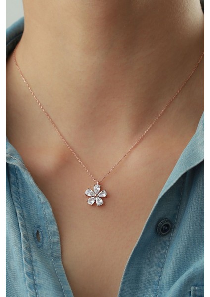 925 Ayar Gümüş Nergis Çiçeği Kolye modelleri