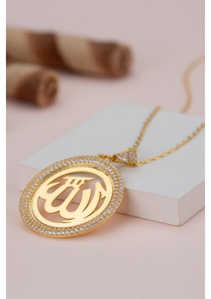 925 Ayar Gümüş Allah Lafzı Kolye