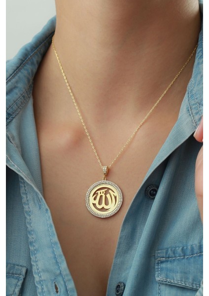 925 Ayar Gümüş Allah Lafzı Kolye modelleri