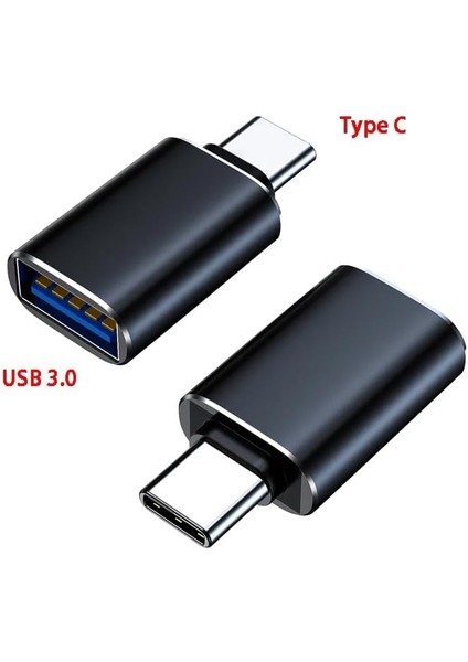 Metal Mini USB 3.1 Type-C'den USB 3.0'a Çevirici Adaptör, Tak Çalıştır, Otg Çevirici, Macbook, iPad Air, iPad Pro, Surface Pro, Xps Uyumlu modelleri