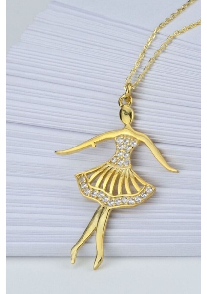 925 Ayar Gümüş Dansçı Kız Kolye