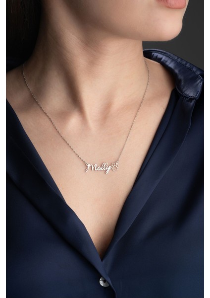 925 Ayar Gümüş Isimli Pati Kolye