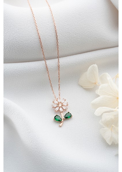 925 Ayar Gümüş Çiçek Kolye fiyatları