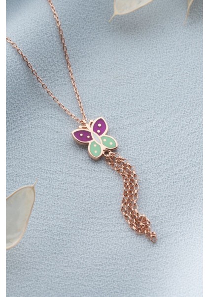 925 Ayar Gümüş Sallantılı Kelebek Kolye fırsatları