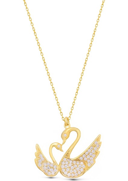 925 Ayar Gümüş Kuğu Kolye