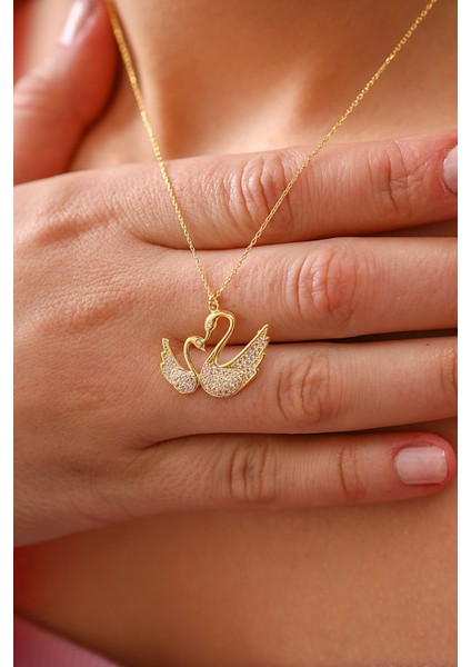 925 Ayar Gümüş Kuğu Kolye fiyatları