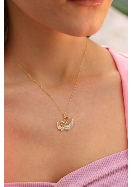 925 Ayar Gümüş Kuğu Kolye modelleri