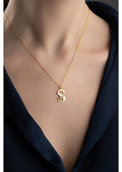 925 Ayar Gümüş Kişiye Özel Harf Kolye