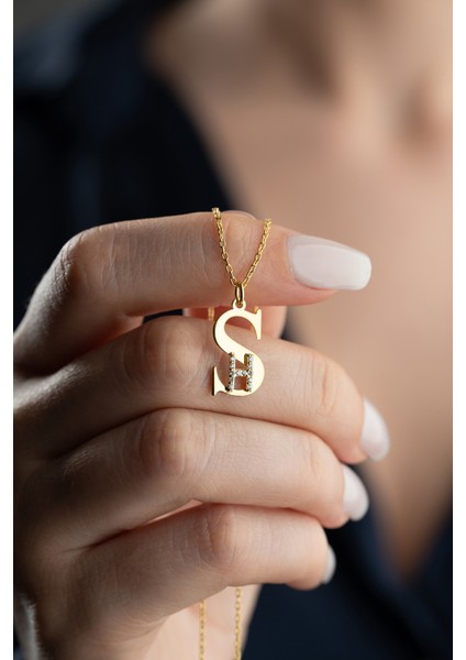 925 Ayar Gümüş Kişiye Özel Harf Kolye modelleri