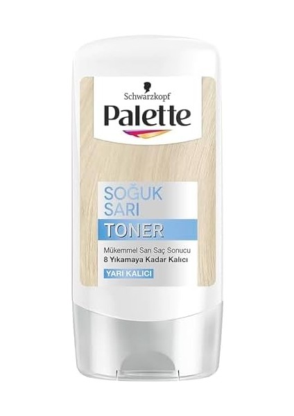 Palette Yoğun Göz Alıcı Renkler Soğuk Sarı Renk Açıcı Toner 1 Paket 1 x 150 ml