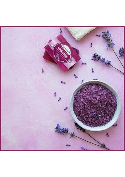 Organicsun 2'li Set Doğal Gül Sabunu ve Lavanta Sabunu
