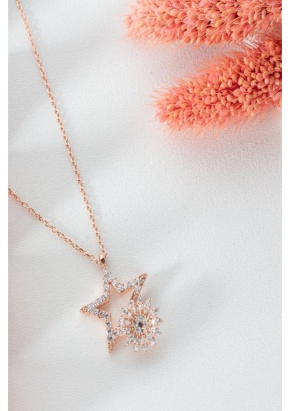 925 Ayar Gümüş Çifte Yıldız Kolye