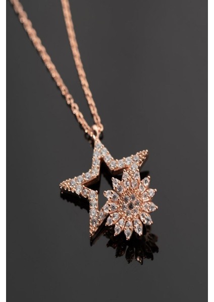 925 Ayar Gümüş Çifte Yıldız Kolye indirimleri